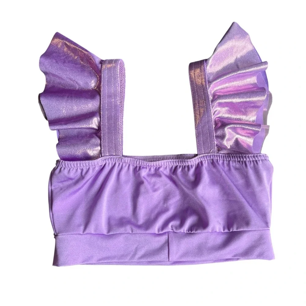 Kellé Costume On The Rise custom purple crop top and navy overalls Size teen/LC - Picture 9 of 11